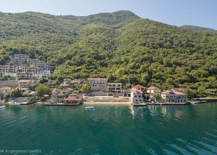 Seafront Villa With Private Beach & Pool In Kotor Bay, Villa Viborg
